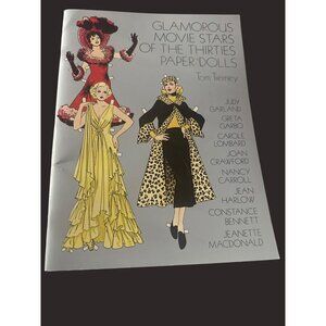 Glamorous Movie Stars Of The Thirties Paper Dolls Tom Tierney 1978 Dover uncut